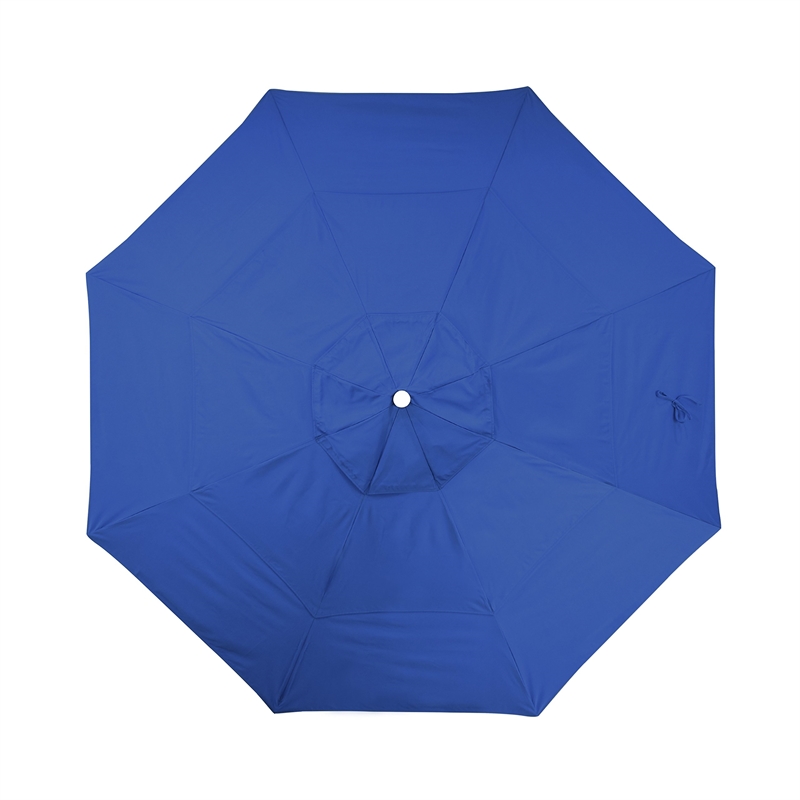 California Umbrella Venture 11' White Market Umbrella in Blue