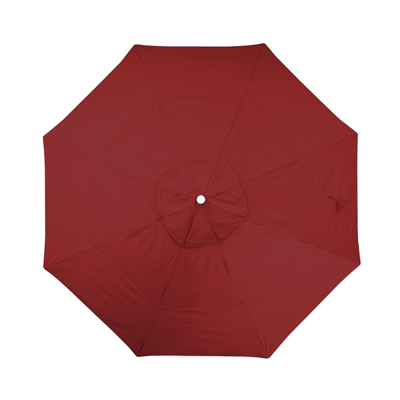 California Umbrella Venture 11' White Market Umbrella in Red