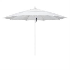 California Umbrella Venture 11' White Market Umbrella in Natural