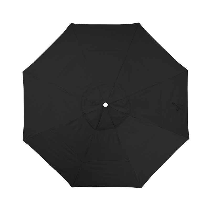 California Umbrella Venture 11' White Market Umbrella in Black