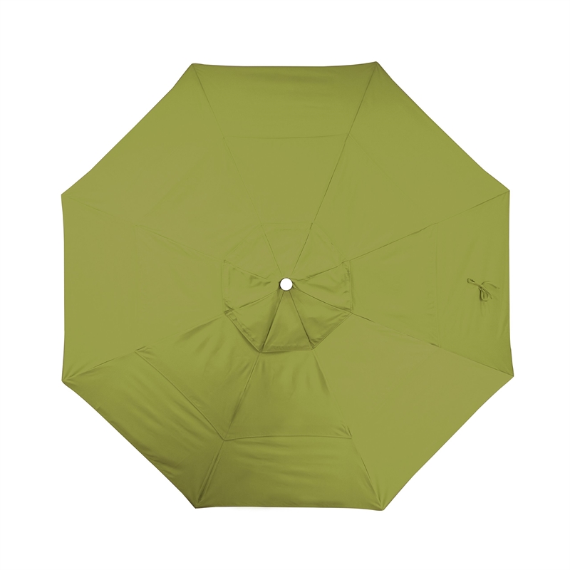 California Umbrella Venture 11' White Market Umbrella in Ginkgo