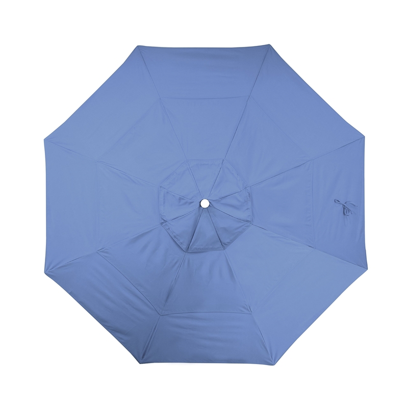 California Umbrella Venture 11' White Market Umbrella in Capri