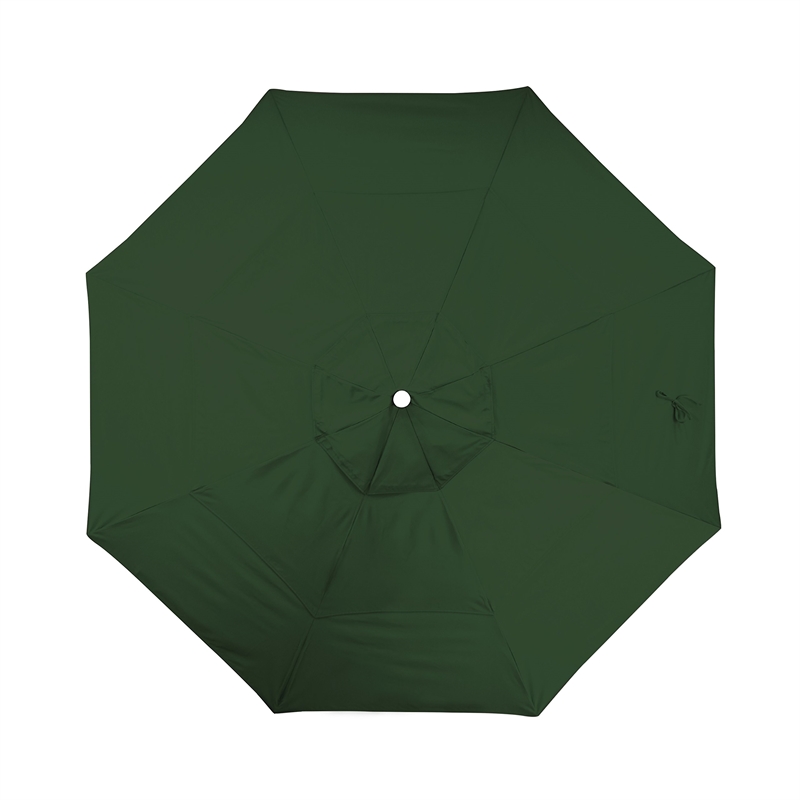 California Umbrella Venture 11' White Market Umbrella in Green
