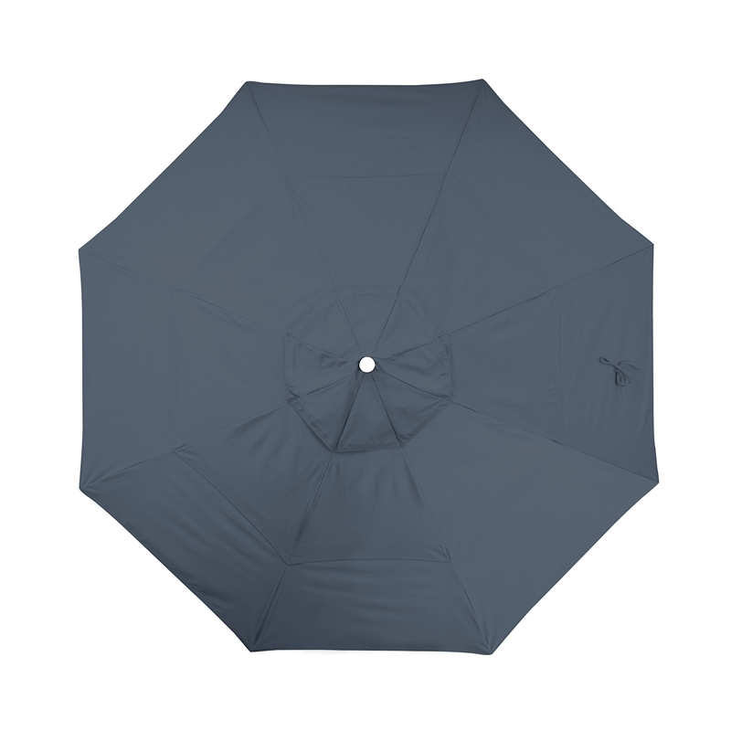 California Umbrella Venture 11' White Market Umbrella in Sapphire