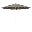 California Umbrella Venture 11' White Market Umbrella in Taupe