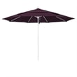 California Umbrella Venture 11' White Market Umbrella in Purple