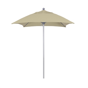 California Umbrella Venture 6' Silver Market Umbrella in Beige
