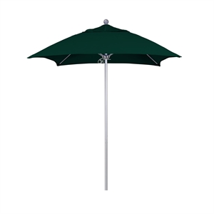 California Umbrella Venture 6' Silver Market Umbrella in Green