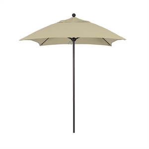 California Umbrella Venture 6' Bronze Market Umbrella in Beige