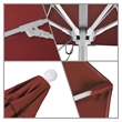 California Umbrella Venture 6' White Market Umbrella in Jockey Red