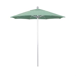 California Umbrella Venture 7.5' Silver Market Umbrella in Mist