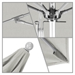 California Umbrella Venture 7.5' Silver Market Umbrella in Granite