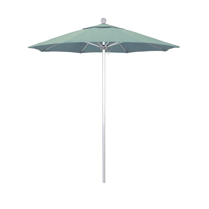 California Umbrella Venture 7.5' Silver Market Umbrella in Spa