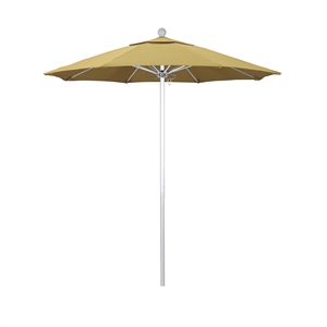 California Umbrella Venture 7.5' Silver Market Umbrella in Wheat