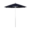 California Umbrella Venture 7.5' Silver Market Umbrella in Navy Blue