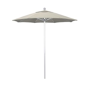 California Umbrella Venture 7.5' Silver Market Umbrella in Beige