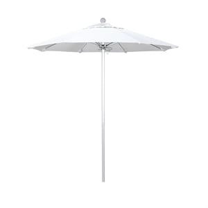 California Umbrella Venture 7.5' Silver Market Umbrella in Natural