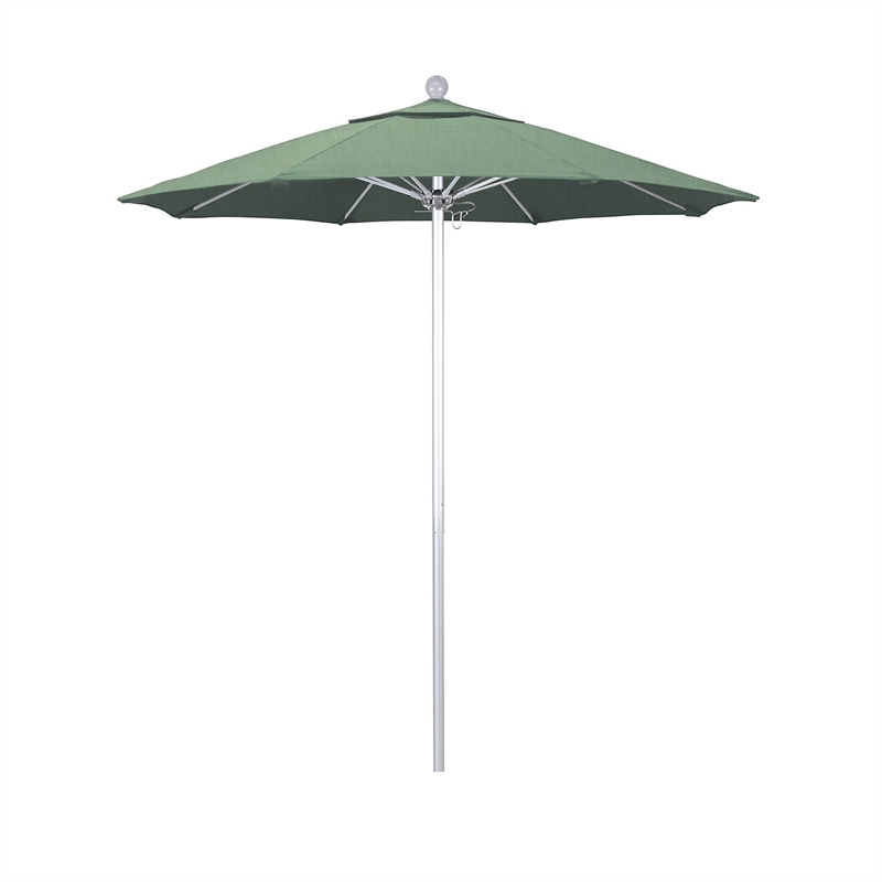 California Umbrella Venture 7.5' Silver Market Umbrella in Spa