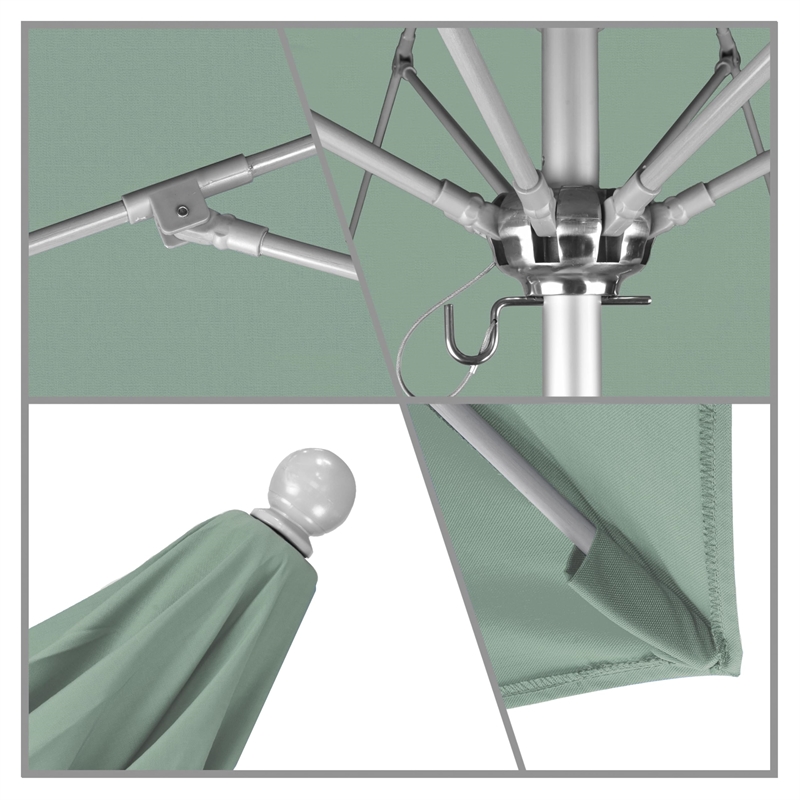 California Umbrella Venture 7.5' Silver Market Umbrella in Spa
