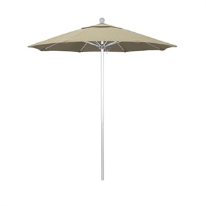 California Umbrella Venture 7.5' Silver Market Umbrella in Beige