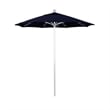 California Umbrella Venture 7.5' Silver Market Umbrella in Navy Blue