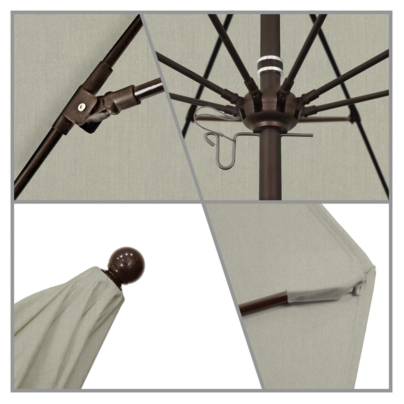 California Umbrella Venture 7.5' Bronze Market Umbrella in Dove