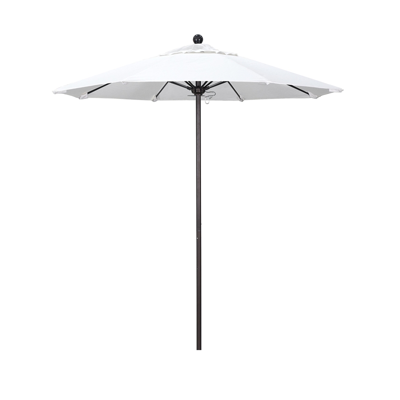 California Umbrella Venture 7.5' Bronze Market Umbrella in Natural