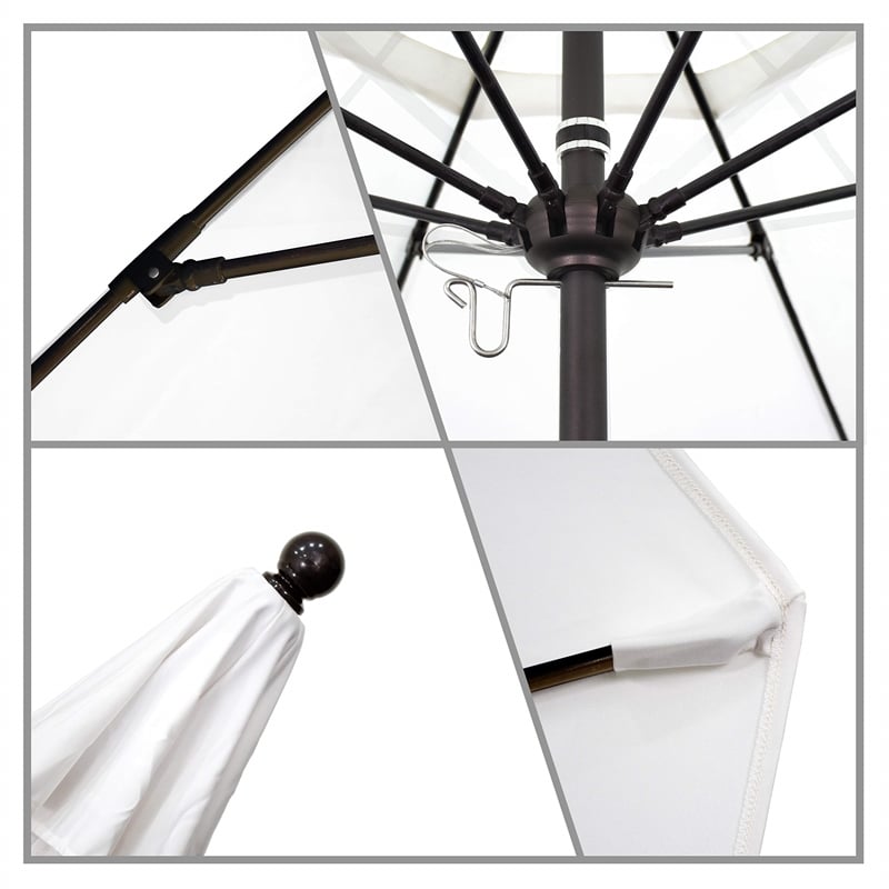 California Umbrella Venture 7.5' Bronze Market Umbrella in Natural