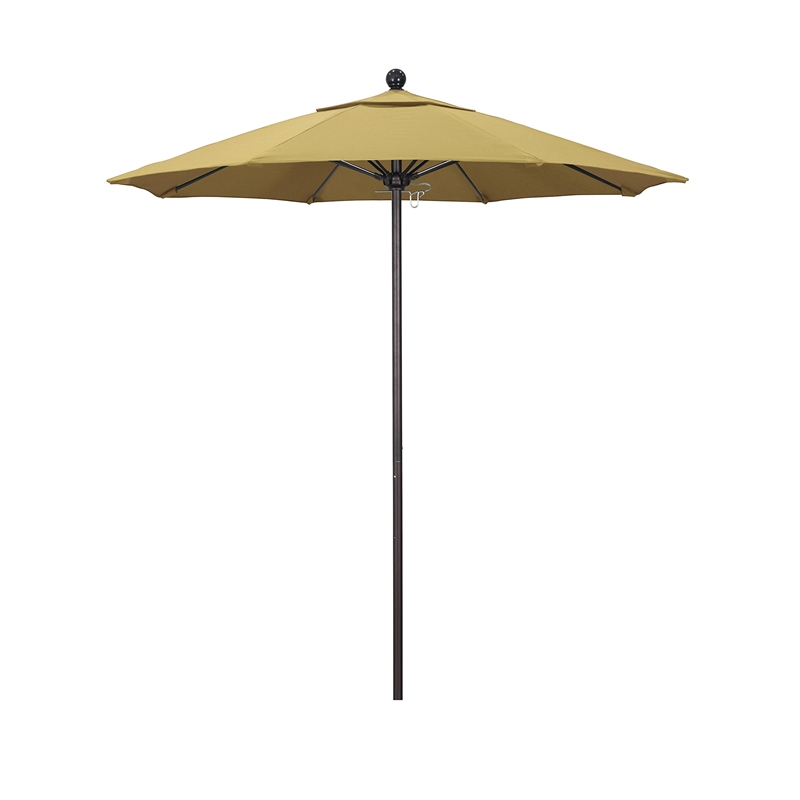 California Umbrella Venture 7.5' Bronze Market Umbrella in Wheat