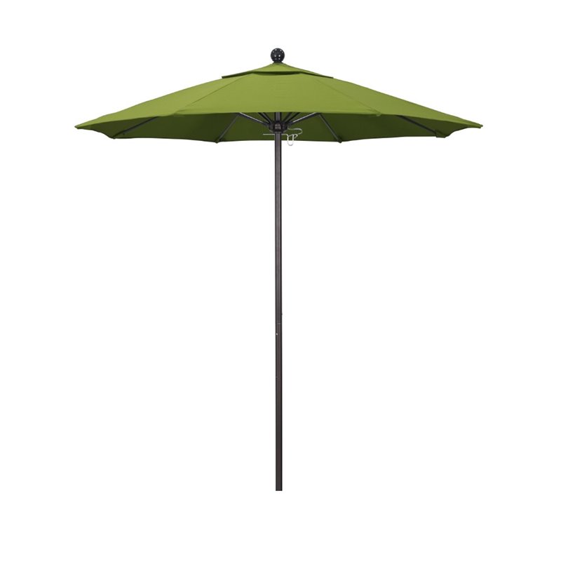 California Umbrella Venture 7.5' Bronze Market Umbrella in Macaw