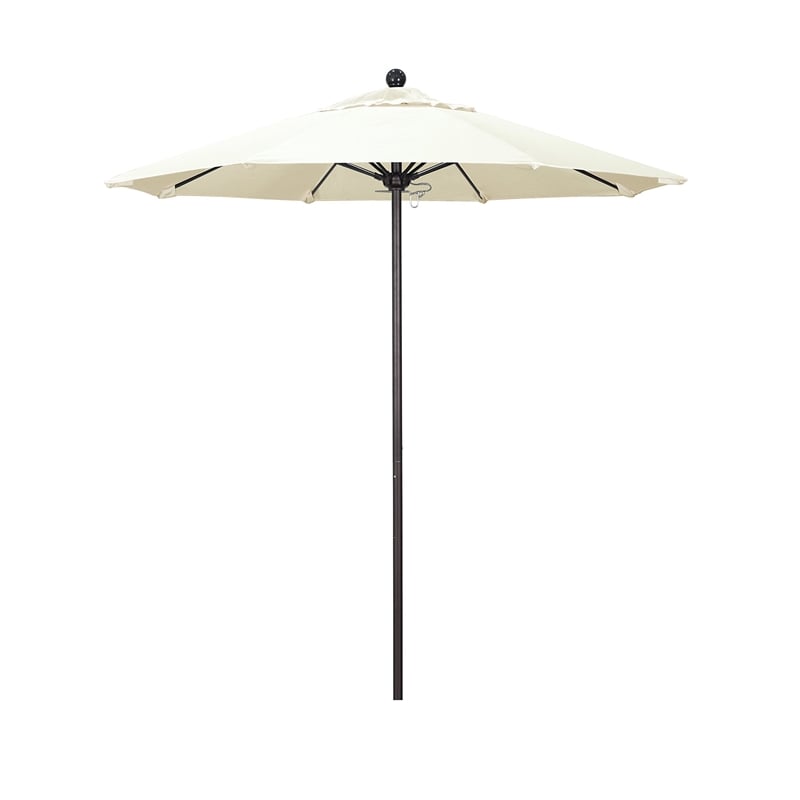 California Umbrella Venture 7.5' Bronze Market Umbrella in Canvas