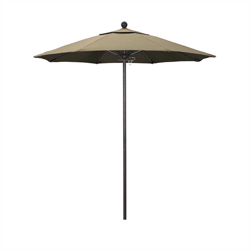 California Umbrella Venture 7.5' Bronze Market Umbrella in Heather