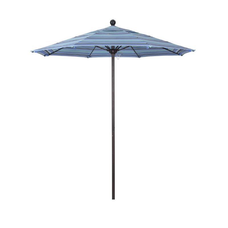 California Umbrella Venture 7.5' Bronze Market Umbrella in Dolce Oasis