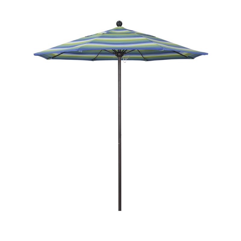 California Umbrella Venture 7.5' Bronze Market Umbrella in Seaside