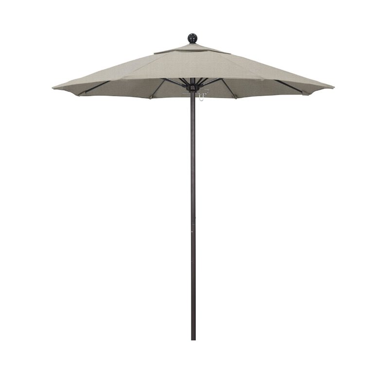 California Umbrella Venture 7.5' Bronze Market Umbrella in Granite
