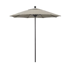 California Umbrella Venture 7.5' Bronze Market Umbrella in Granite