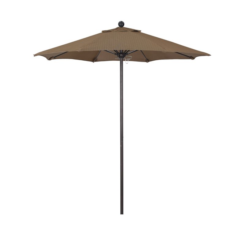 California Umbrella Venture 7.5' Bronze Market Umbrella in Sequoia