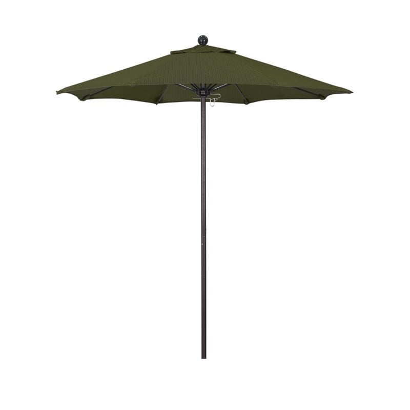 California Umbrella Venture 7.5' Bronze Market Umbrella in Fern