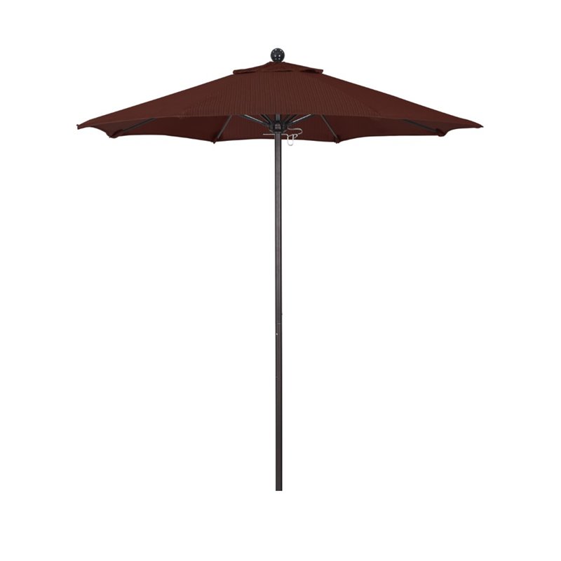 California Umbrella Venture 7.5' Bronze Market Umbrella in Adobe