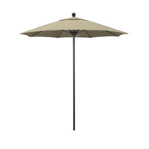 California Umbrella Venture 7.5' Bronze Market Umbrella in Beige