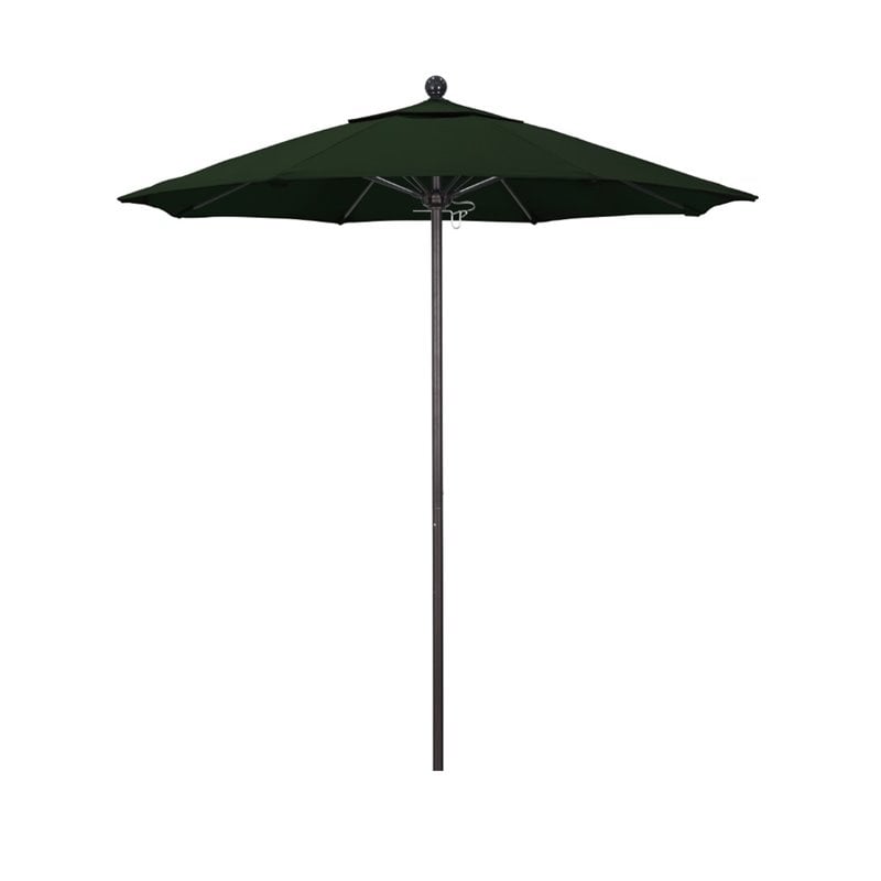 California Umbrella Venture 7.5' Bronze Market Umbrella in Green