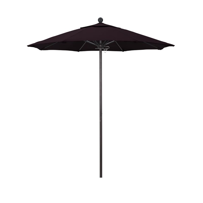 California Umbrella Venture 7.5' Bronze Market Umbrella in Purple