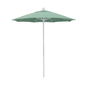 California Umbrella Venture 7.5' White Market Umbrella in Mist