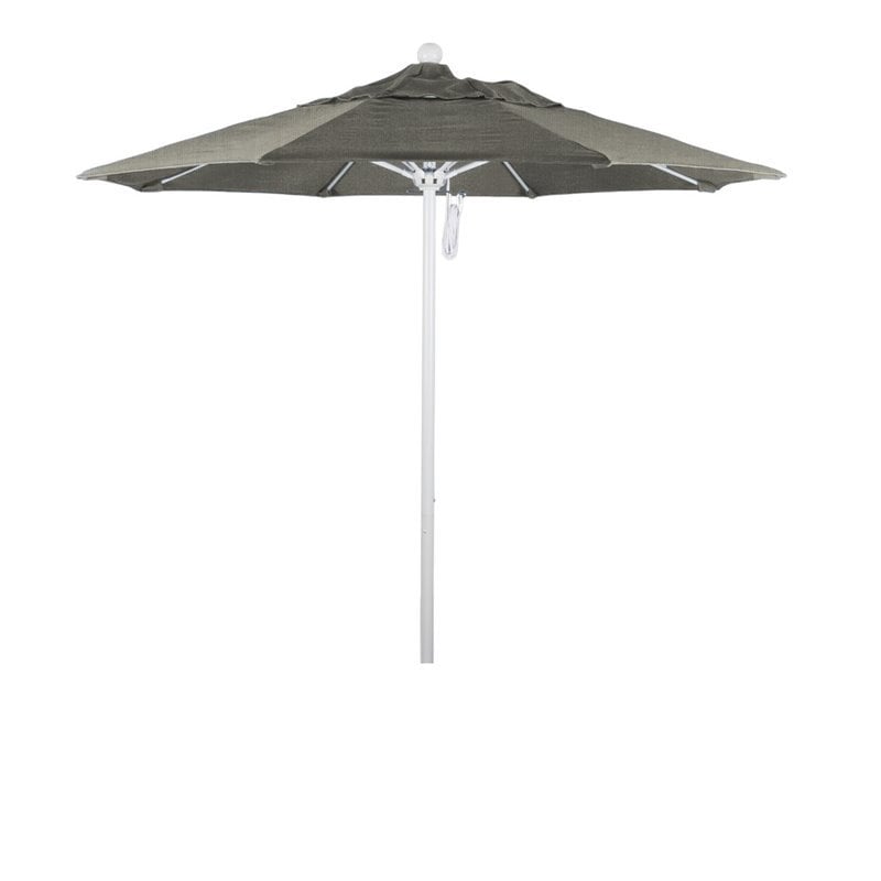 California Umbrella Venture 7.5' White Market Umbrella in Dove