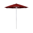 California Umbrella Venture 7.5' White Market Umbrella in Jockey Red