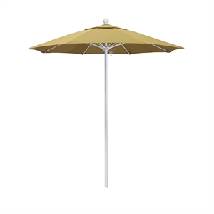 California Umbrella Venture 7.5' White Market Umbrella in Wheat