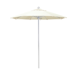 California Umbrella Venture 7.5' White Market Umbrella in Canvas