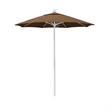California Umbrella Venture 7.5' White Market Umbrella in Canvas Teak