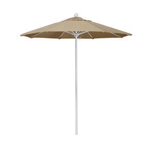 california umbrella venture 7.5' white market umbrella in linen