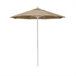 California Umbrella Venture 7.5' White Market Umbrella in Linen